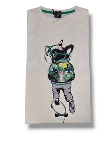 T-Shirt V2 stampa Bulldog 33677