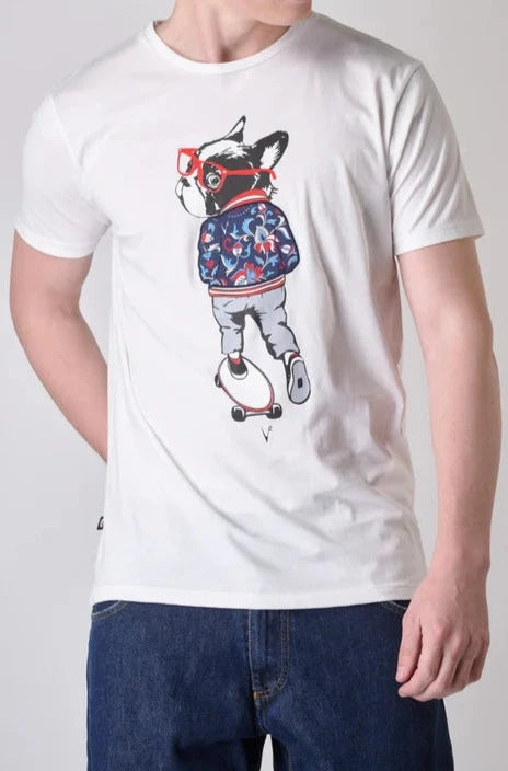 T-Shirt V2 stampa Bulldog 33677
